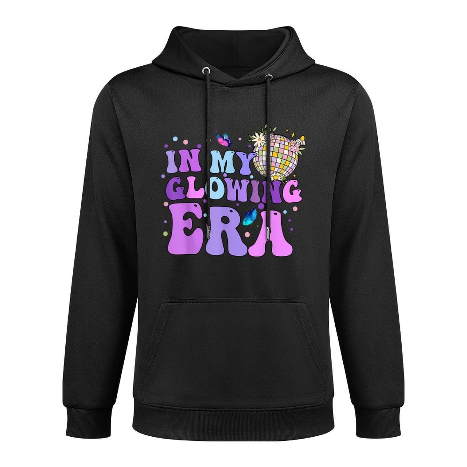 In My Glowing Era Groovy Colorful Bright Shape Retention Hoodie