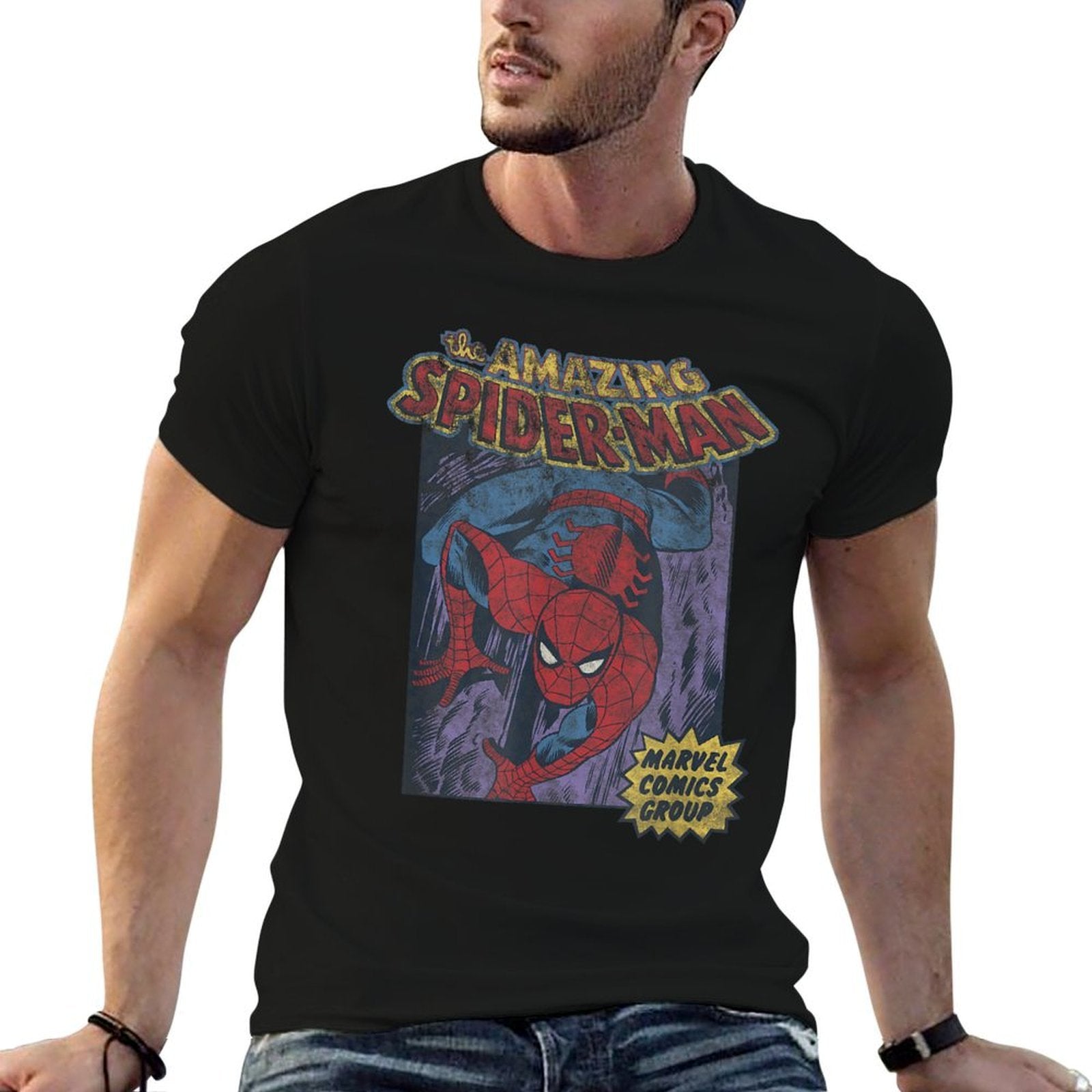 Marvel Spider-Man Classic Amazing Spider-Man Comic  Breathable T-Shirt