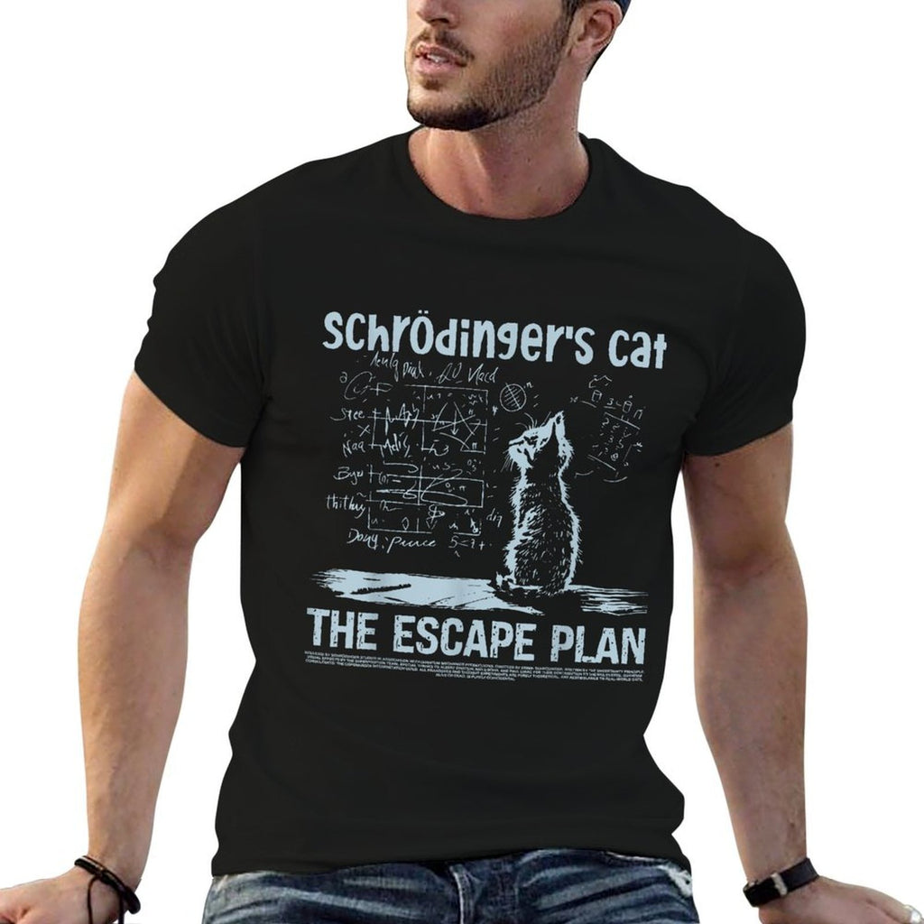 Schrödingers Cat The Escape Plan Funny Science Teacher  Graphic-printed T-Shirt