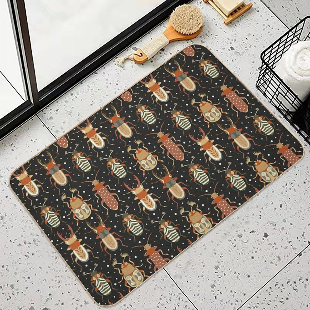 Retro Bugs  Toxin-Free Bath Mat