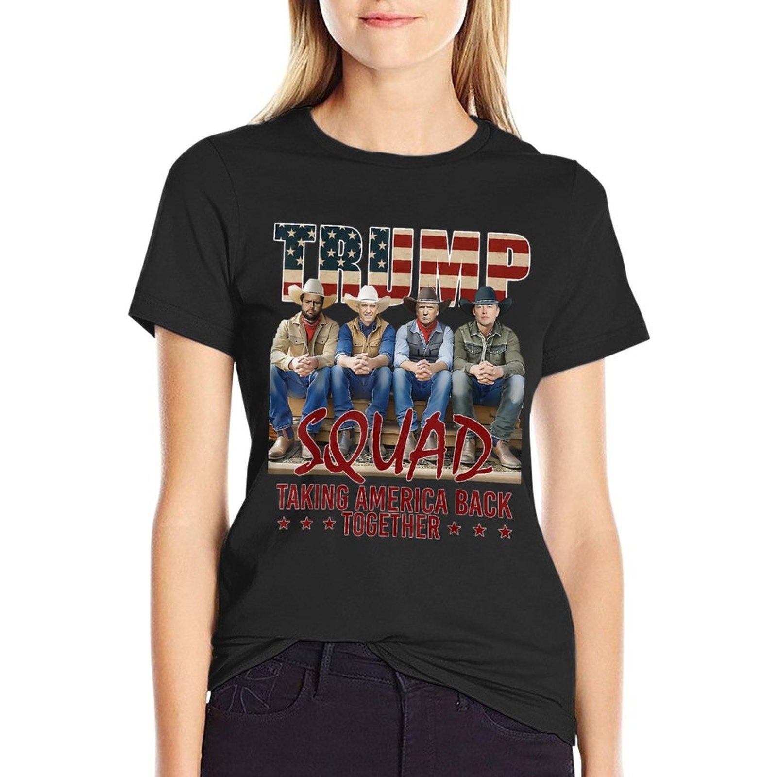 Trump Vance Kennedy Elon Squad Taking America Back Together  Stretchy T-Shirt