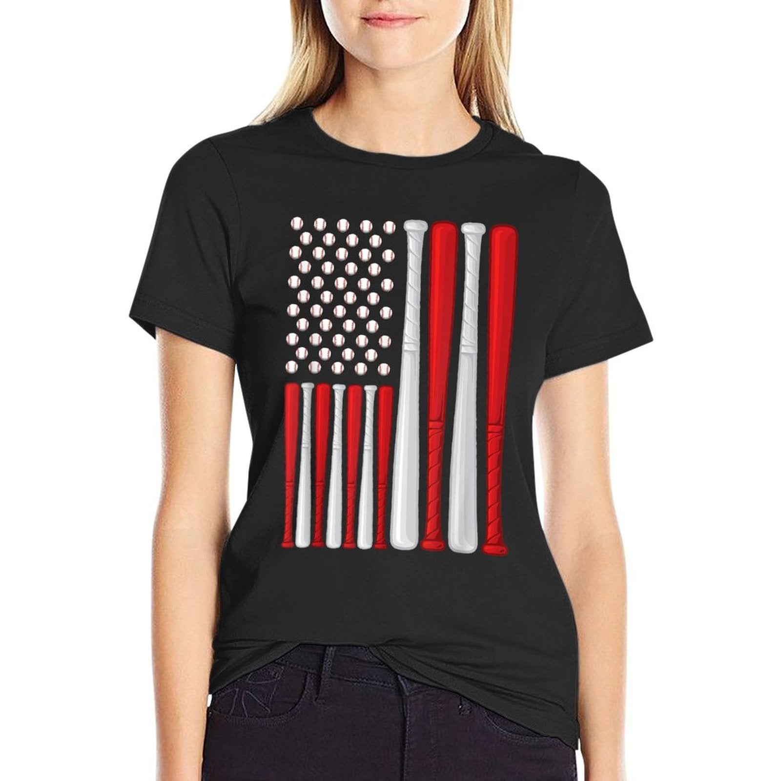 USA - American Baseball - Vintage Baseball  Relaxed-fit T-Shirt
