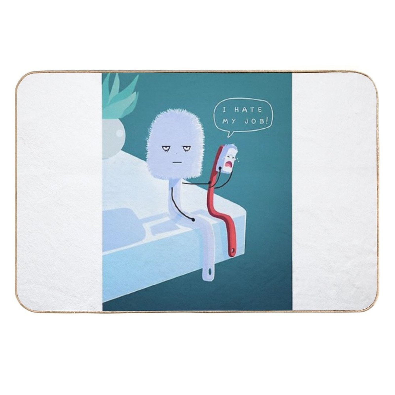 I Hate My Job  Repositionable Bath Mat