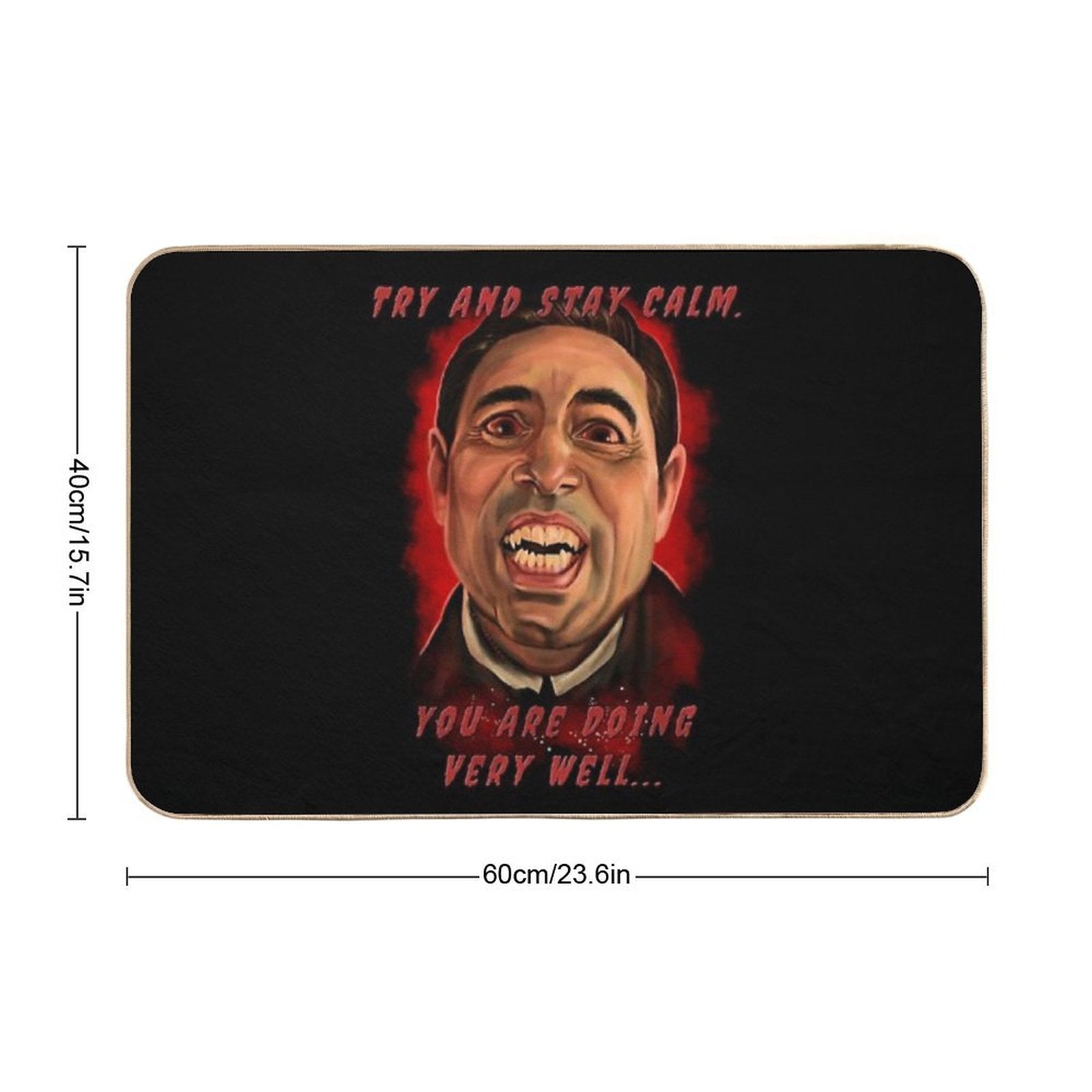 Claes Bang Dracula Painting 2 of 2  Slip-Resistant Bath Mat