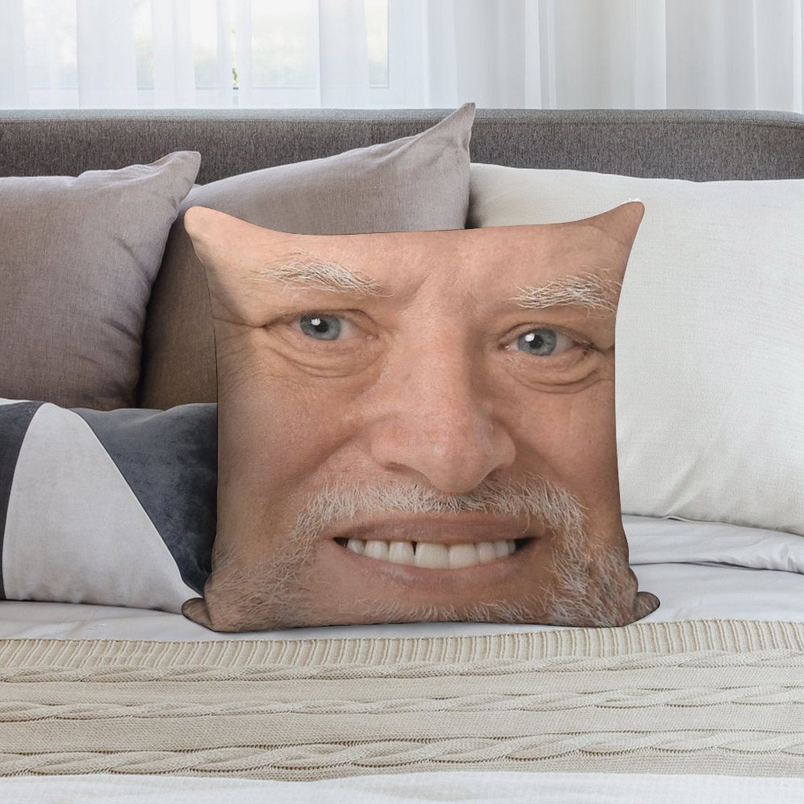 Hide The Pain Harold High Definition Soft Easy Maintenance Throw Pillow