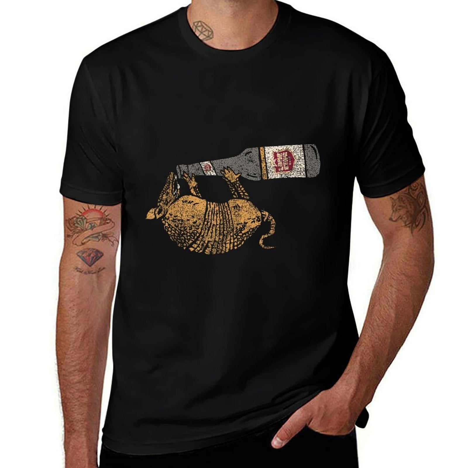 Lone Star Vintage Style - Texas Armadillo  Quick-drying T-Shirt