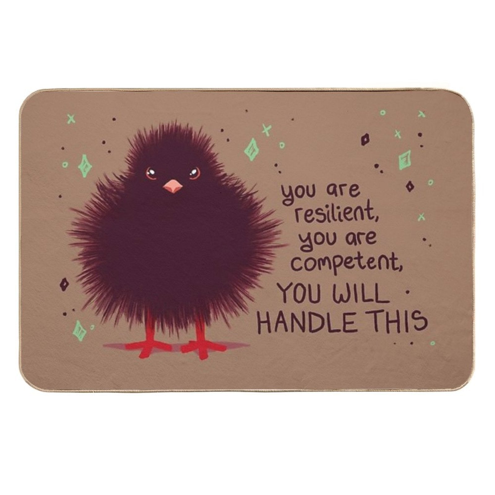 YOU WILL HANDLE THIS Baby Crow Fuzzbutt  Odorless Bath Mat