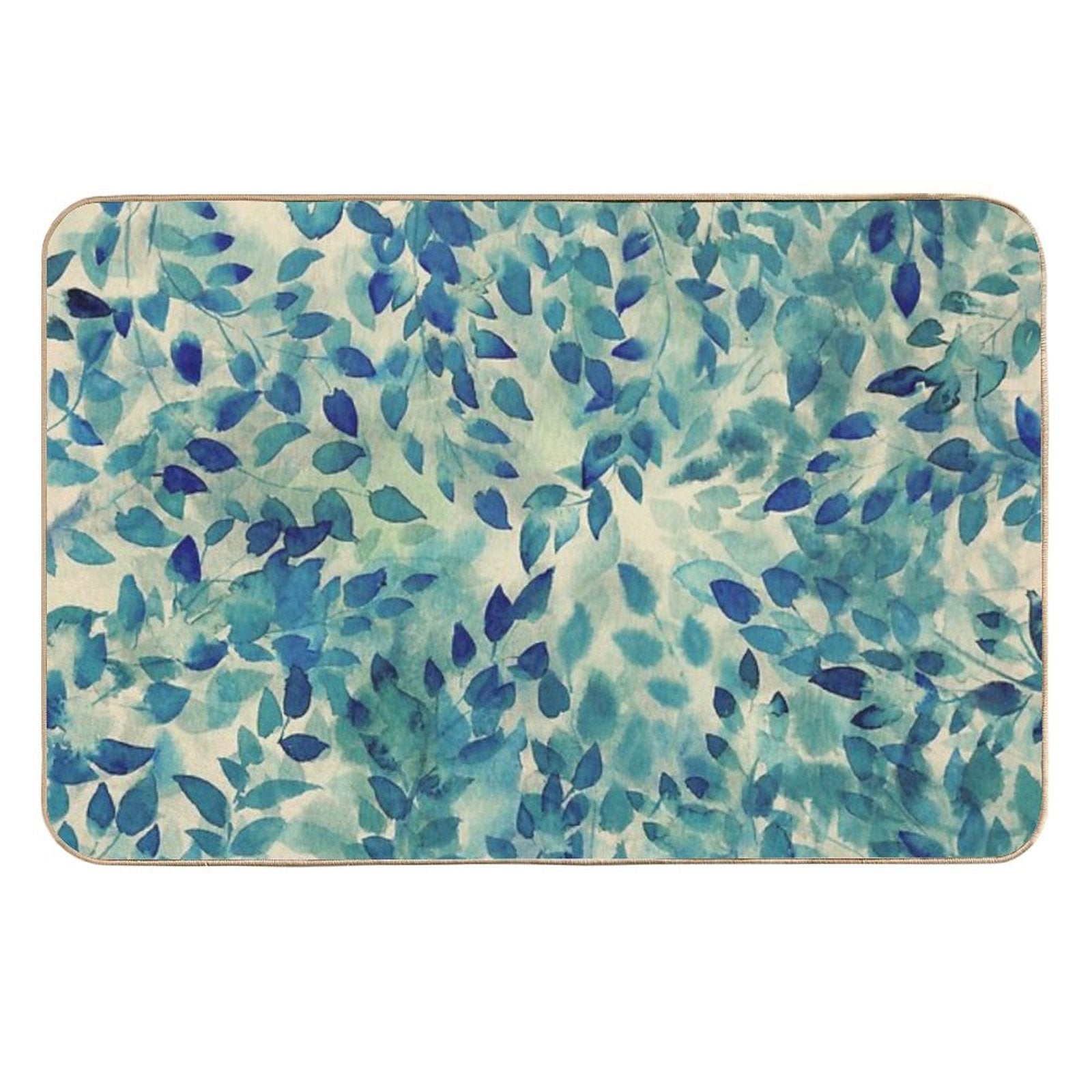 Warm Blue Forest  Eco-Friendly Bath Mat