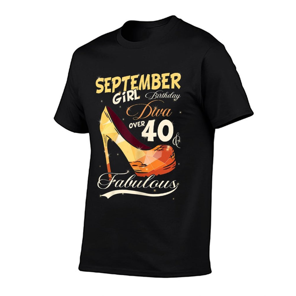 Womens September Girl Birthday Diva Fabulous 40th Birthday  Tagless Design T-Shirt