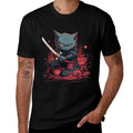 Vintage Japanese Samurai Ninja Cat Tattoo Kawaii  Classic T-Shirt