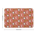 Blush Orange Gold Brown And White Sun And Moon Print  Fade-Resistant Bath Mat