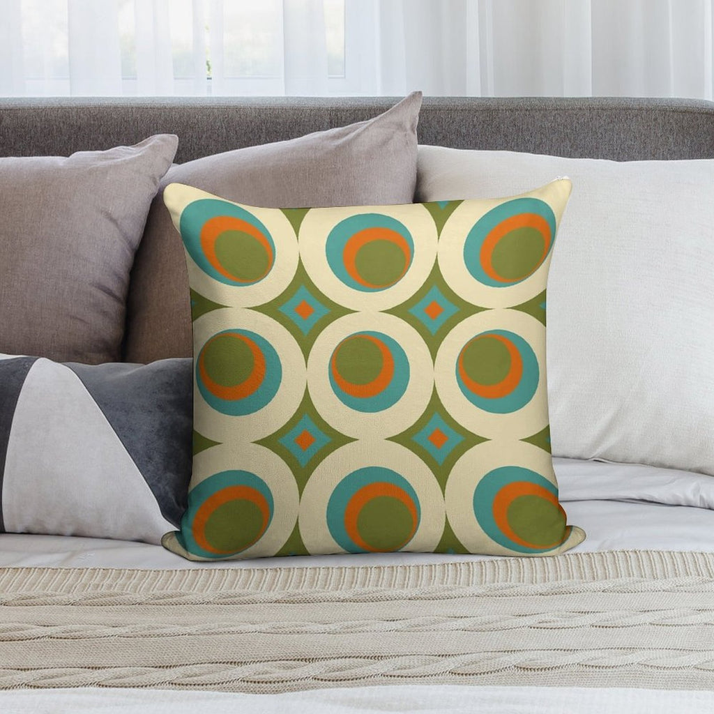 Mid-Century Modern Funk 2 Soft High-Density Material Throw Pillow