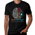 Brain of A Speech Pathologist Speech Language Therapy  High-quality Stitching T-Shirt