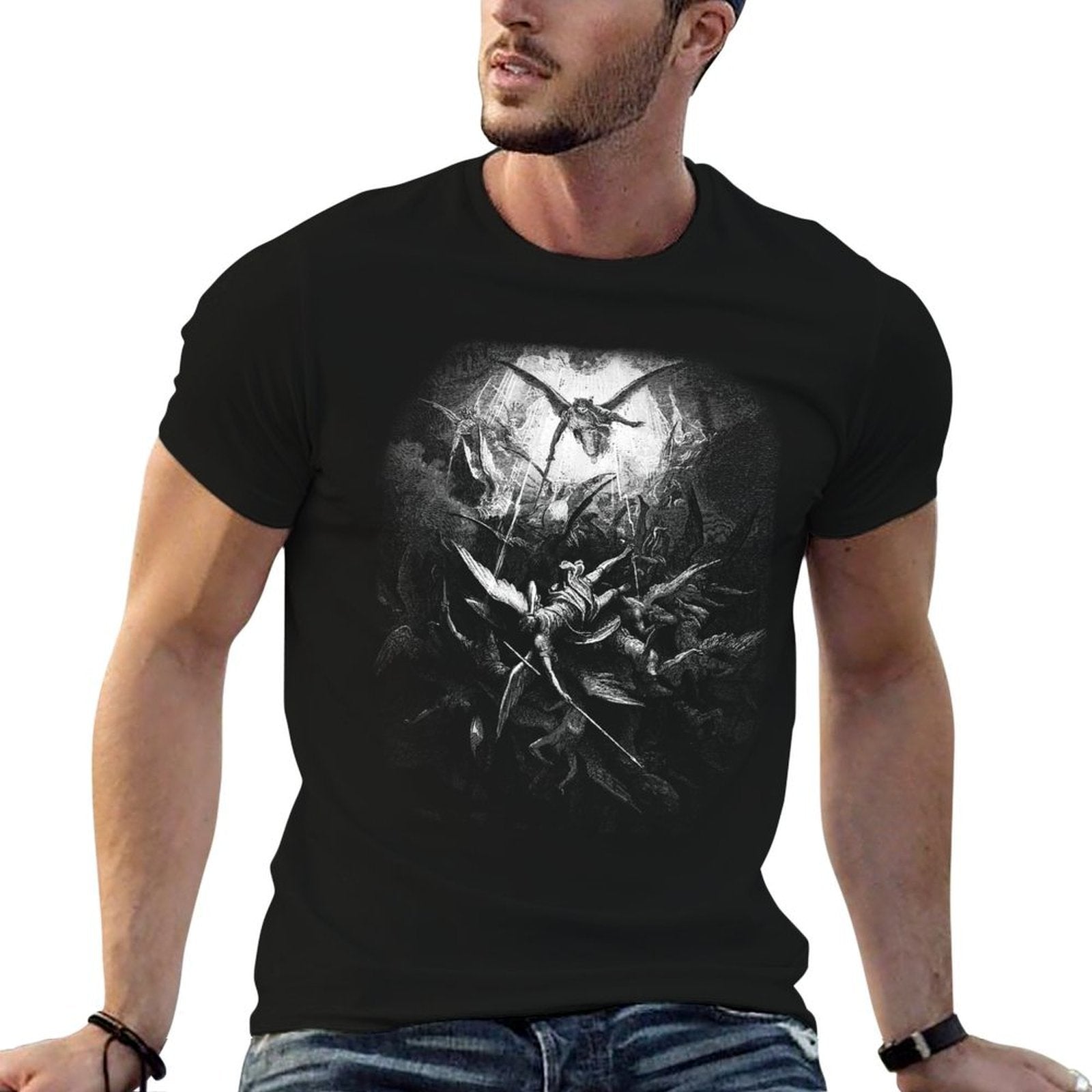 Gustave Dore - Michael Drives All Fallen Angels 1866  Odor-resistant T-Shirt