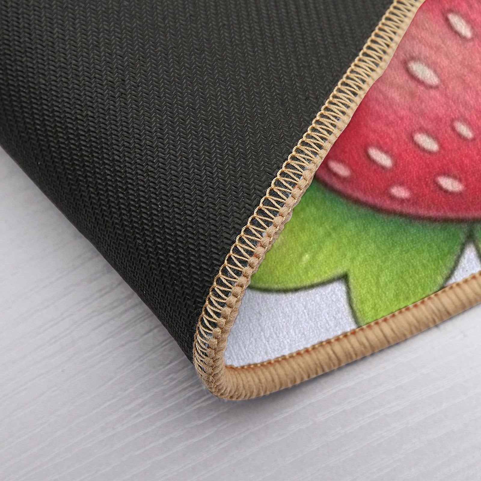 Cute Mouse Fairy with A Strawberry Durable Bath Mat