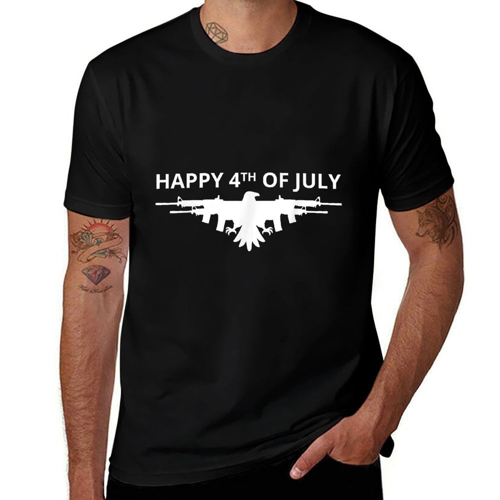 American Eagle Gun Wings 4th Of July T  Soft T-Shirt