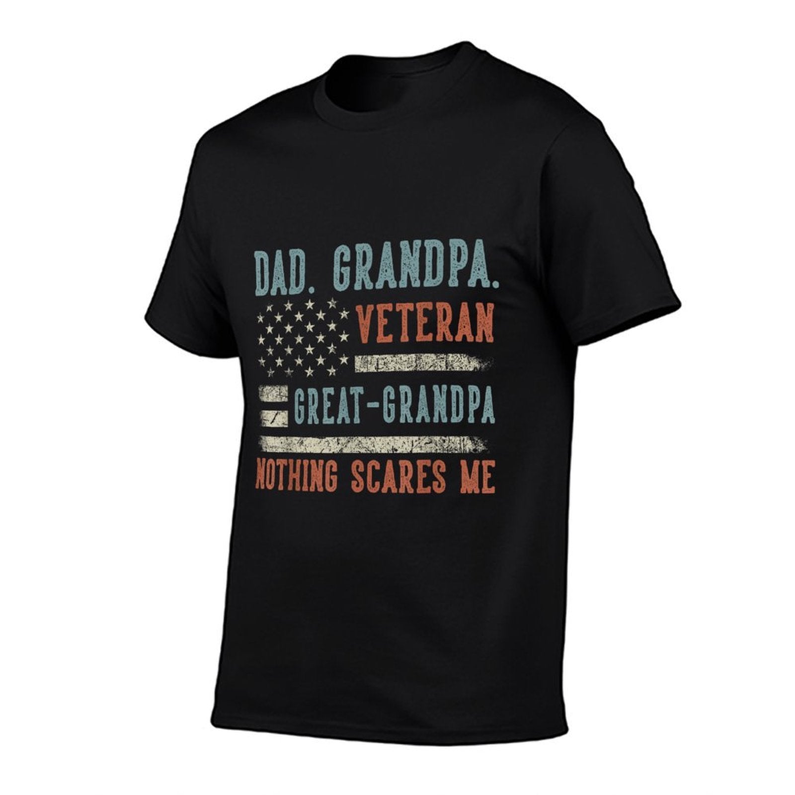 Mens Fathers Day Dad Grandpa Veteran Great Grandpa from Grandkids  Easy-care T-Shirt