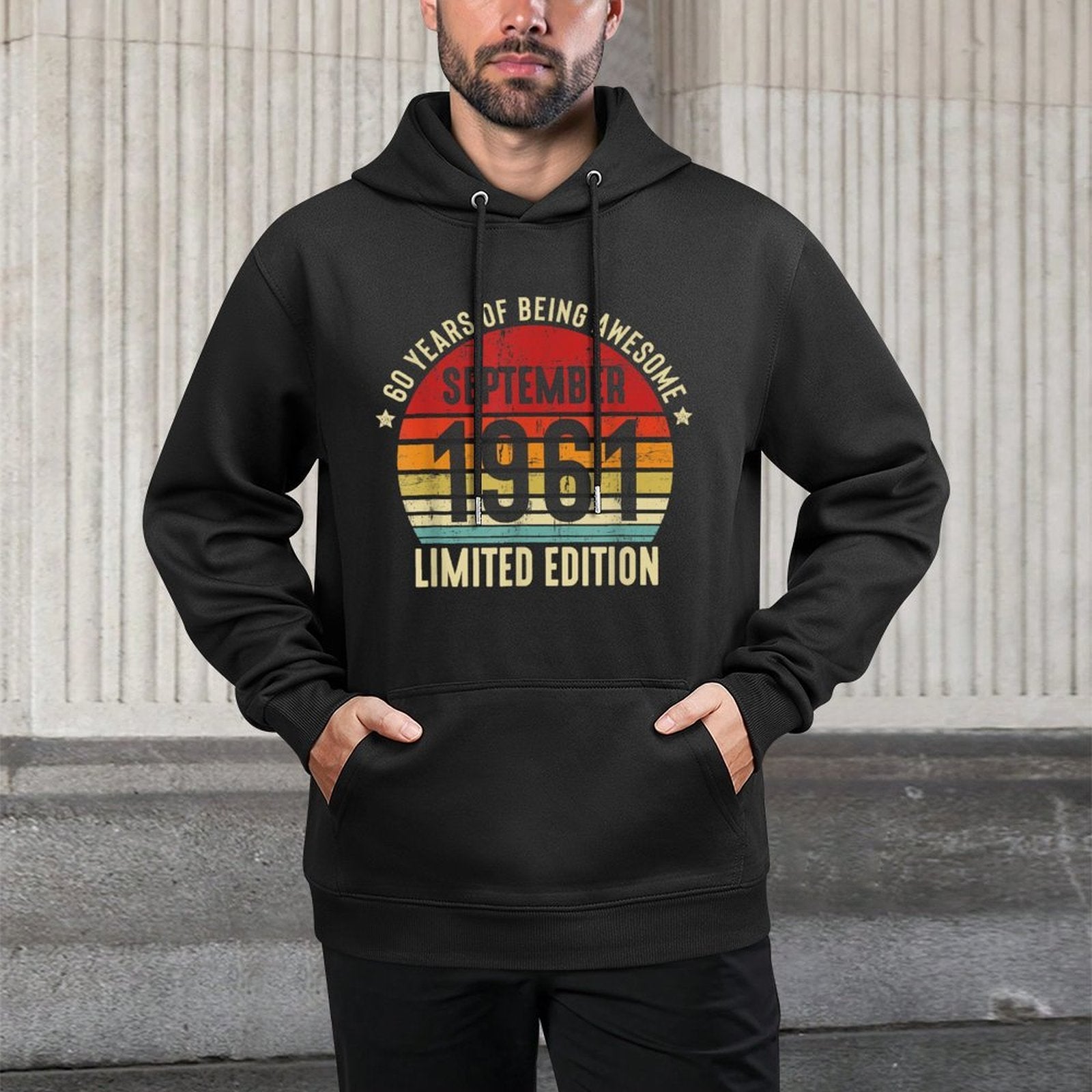 Retro 60 Years of Being Awesome 60 Years Old 60th Birthday Versatile Streetwear Hoodie