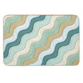 Beach Wave Pattern  Fade-Resistant Bath Mat