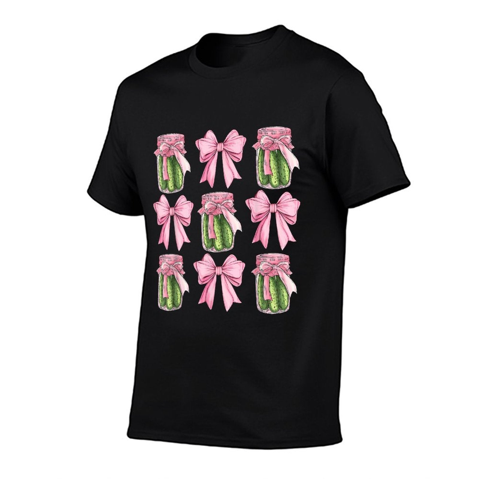 Canned Pickle Coquette Bows With Cute Pickle Jar Girl Women  Eco-friendly Material T-Shirt