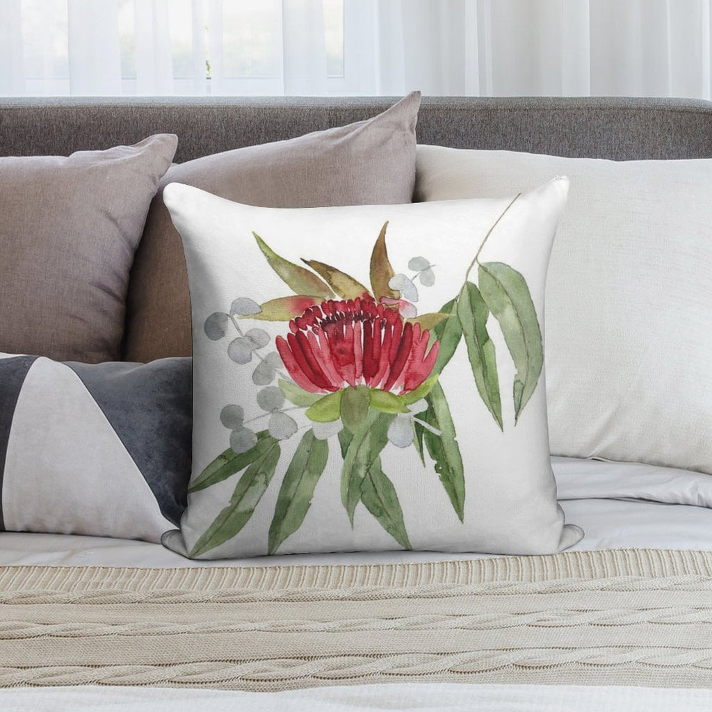 Australian Native Bush Watercolour Soft Easy Maintenance Throw Pillow