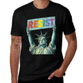 Resist Rainbow Statue Liberty Protest Lgbt Gay Men Women  Wrinkle-resistant T-Shirt