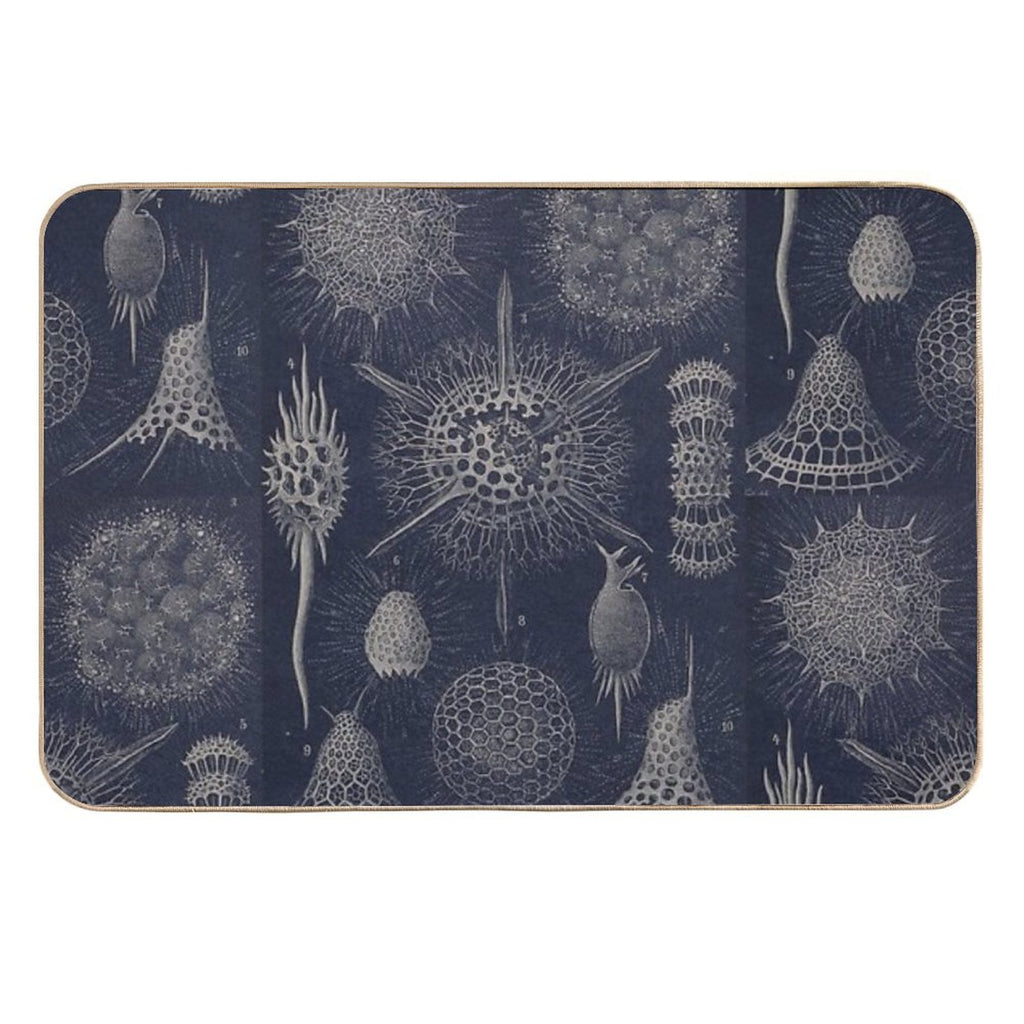 Vintage Radiolaria Fossils  Repositionable Bath Mat