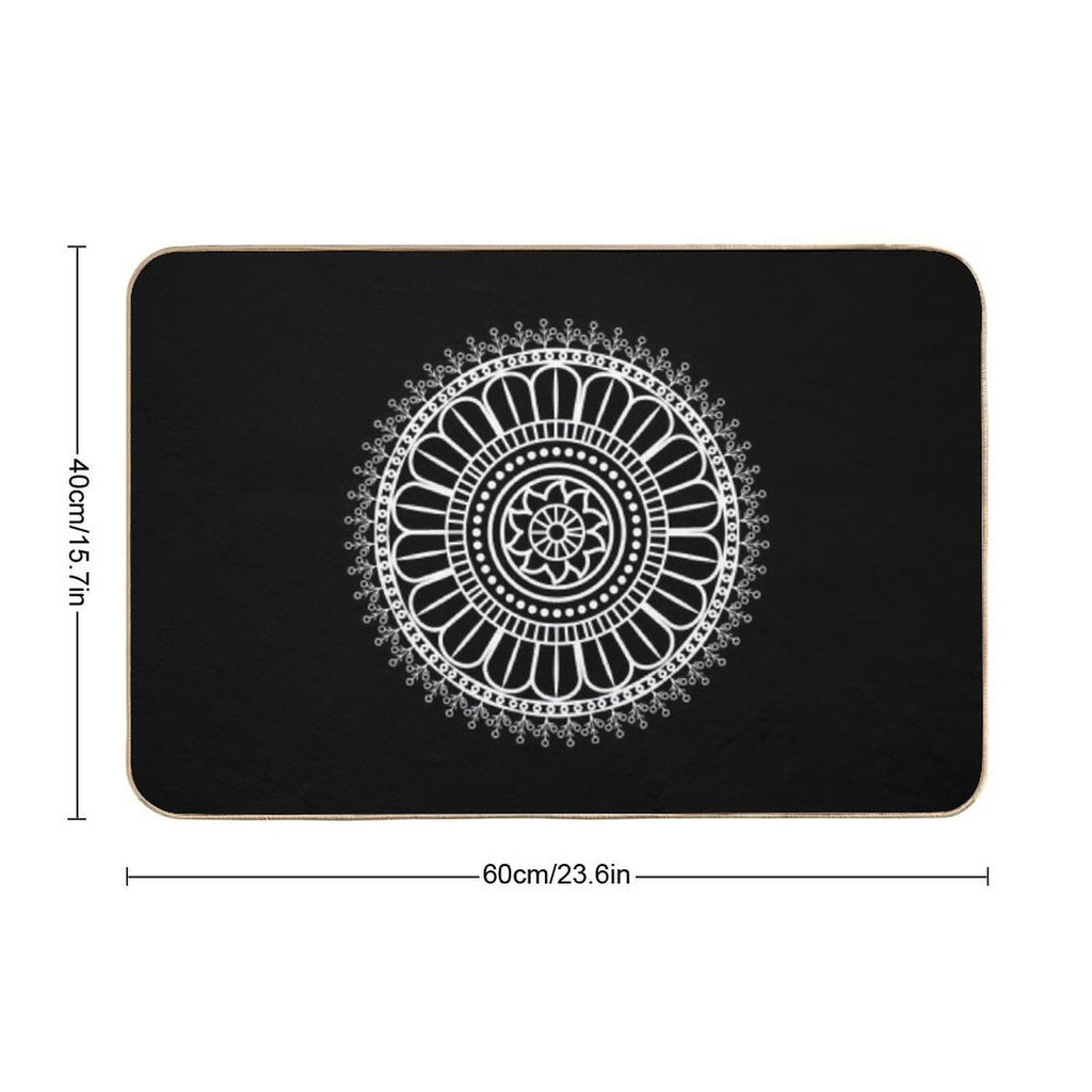 Bohemian Mandala Art.  Repositionable Bath Mat