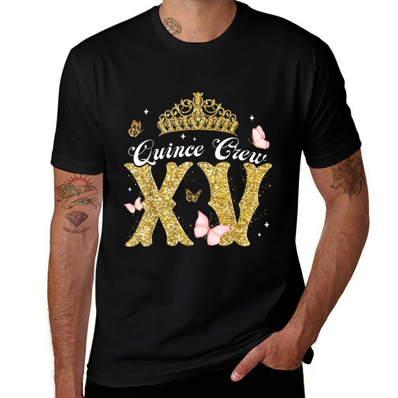 15 Year Old Birthday Decorations Mis Quince Crew Squadv  Wrinkle-resistant T-Shirt