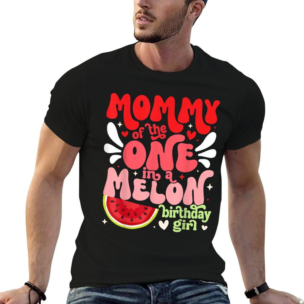 Mommy of The One In A Melon Birthday Girl Watermelon First  Classic T-Shirt
