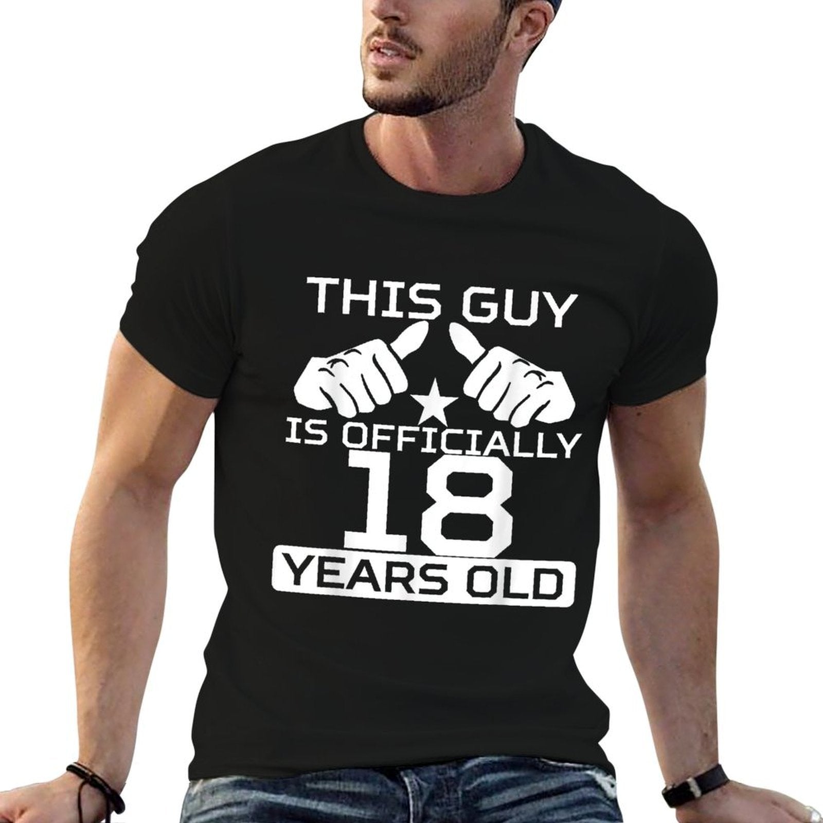 This Guy Is Officially 18 Years Old 18th Birthday  Polyester Blend T-Shirt
