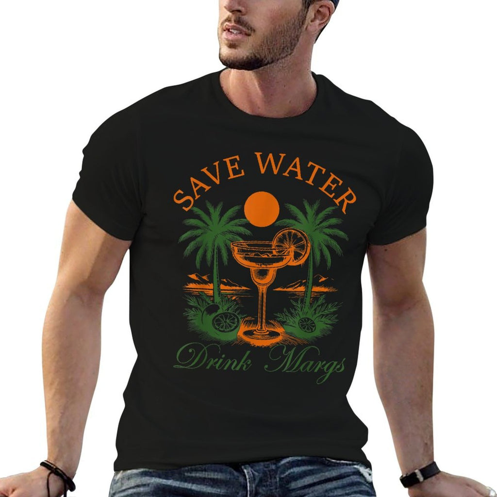 Save Water Retro Drink Margs Y2K Bachelorette Summer Party  Stretchy T-Shirt