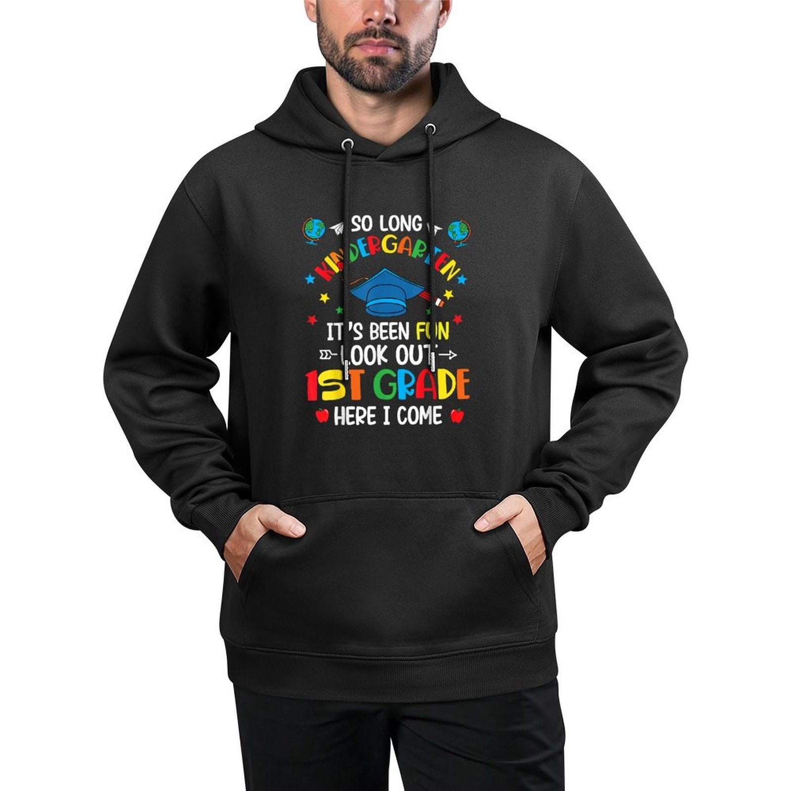 So Long Kindergarten Graduation 1st Grade Kids Boys Girls Easy Care Hoodie