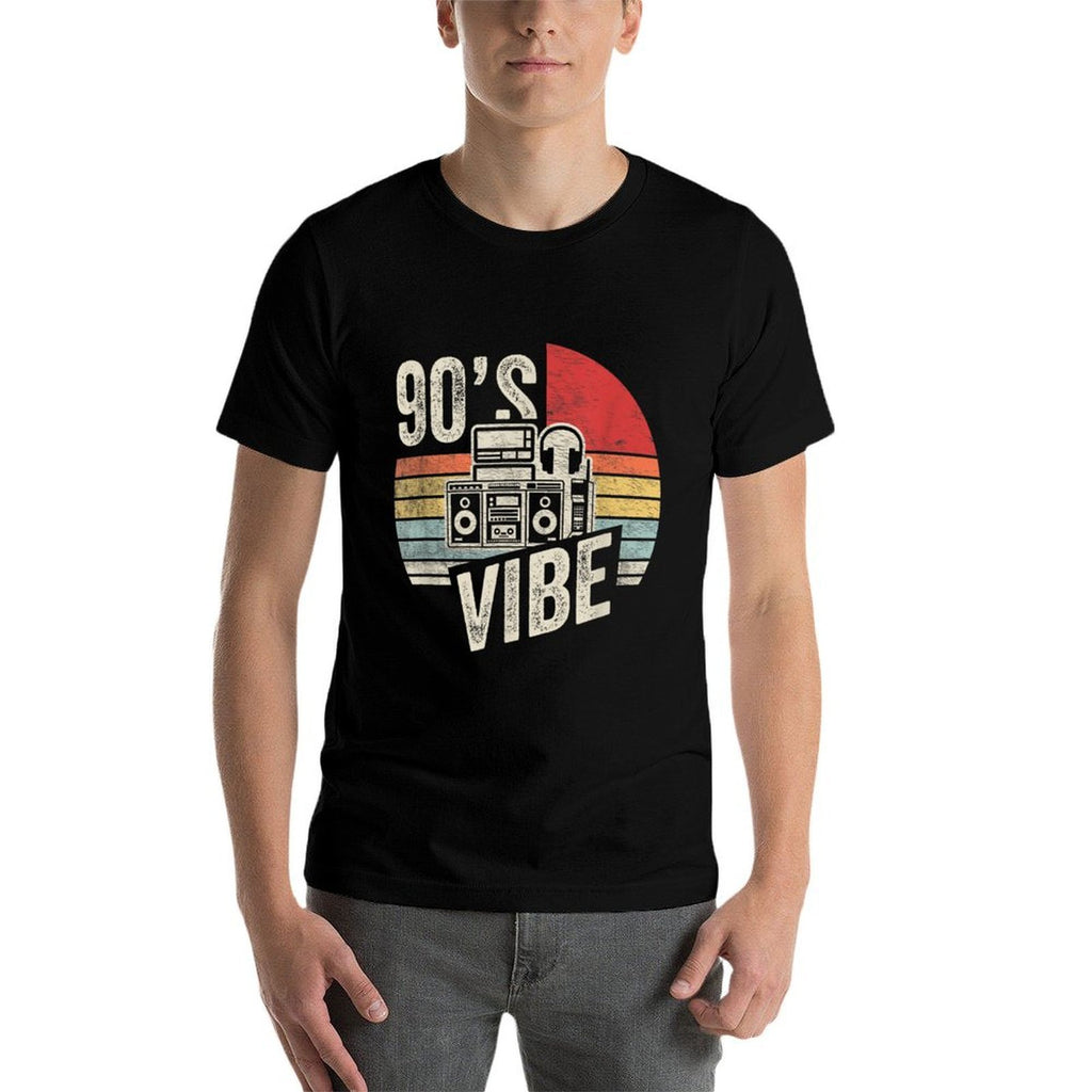 Vintage Retro Party Nineties 90s Vibe 1990s Music 90s  Easy-care T-Shirt