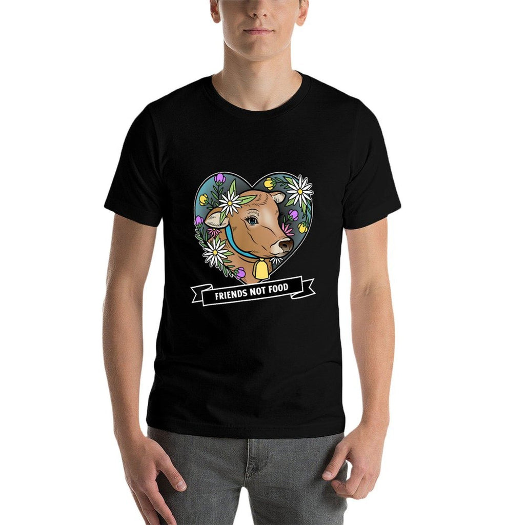 Friends Not Food - Vegetarian Vegan Cute Animal Graphic  Relaxed-fit T-Shirt