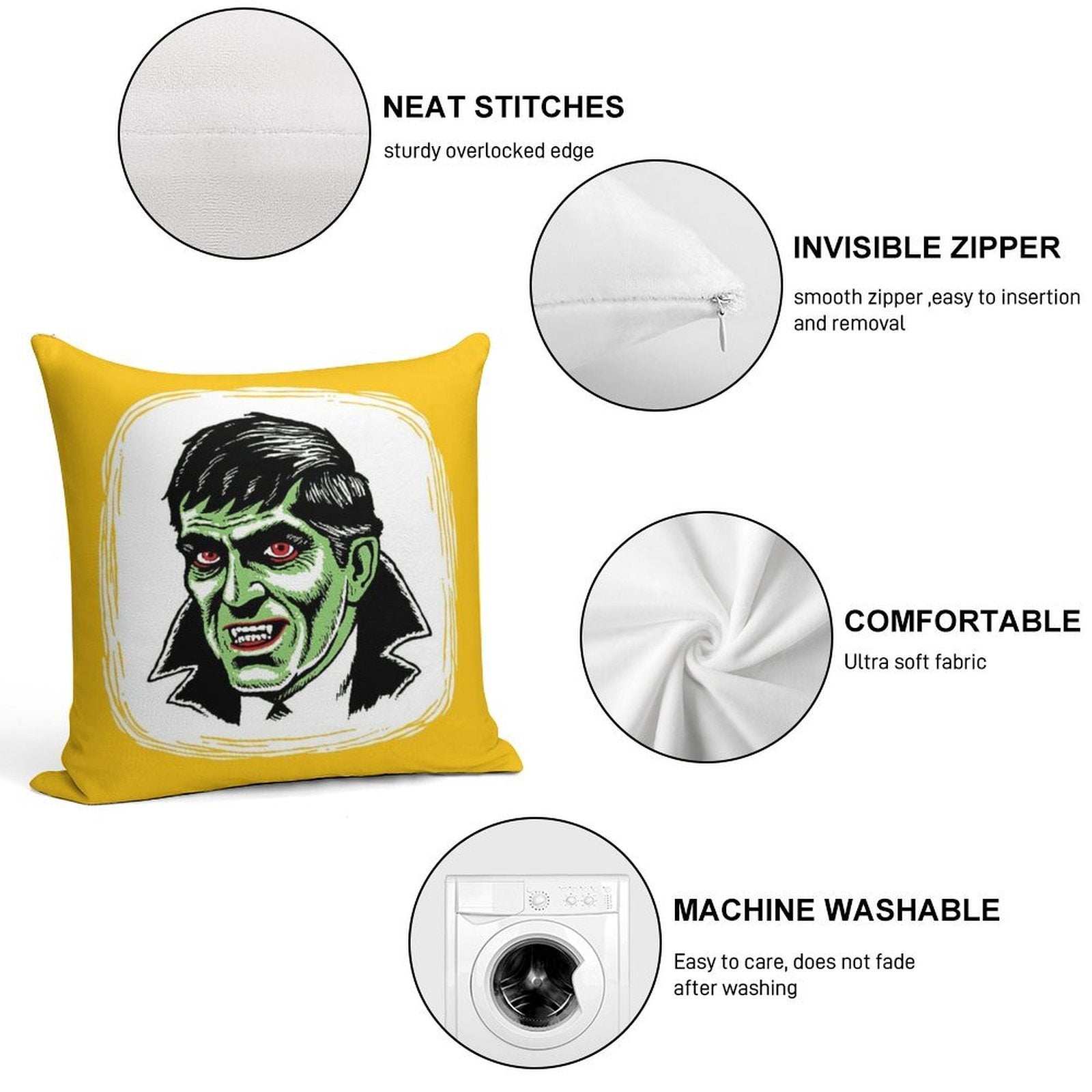 BARNABAS - Dark Shadows Soft Warmth Comfort Throw Pillow