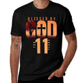 Blessed By God For 11 Years 11th Birthday Religious Theme  Wrinkle-resistant T-Shirt