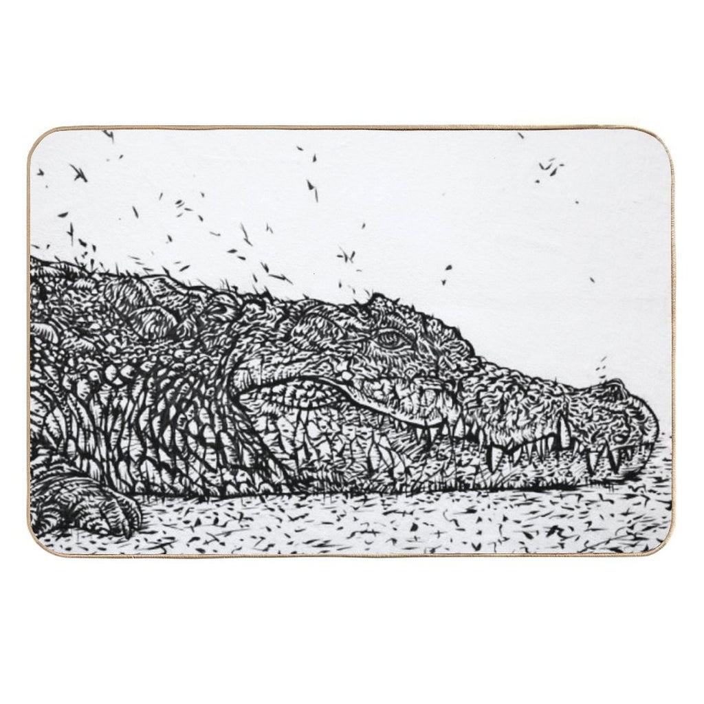 INK CROCODILE .1  Toxin-Free Bath Mat