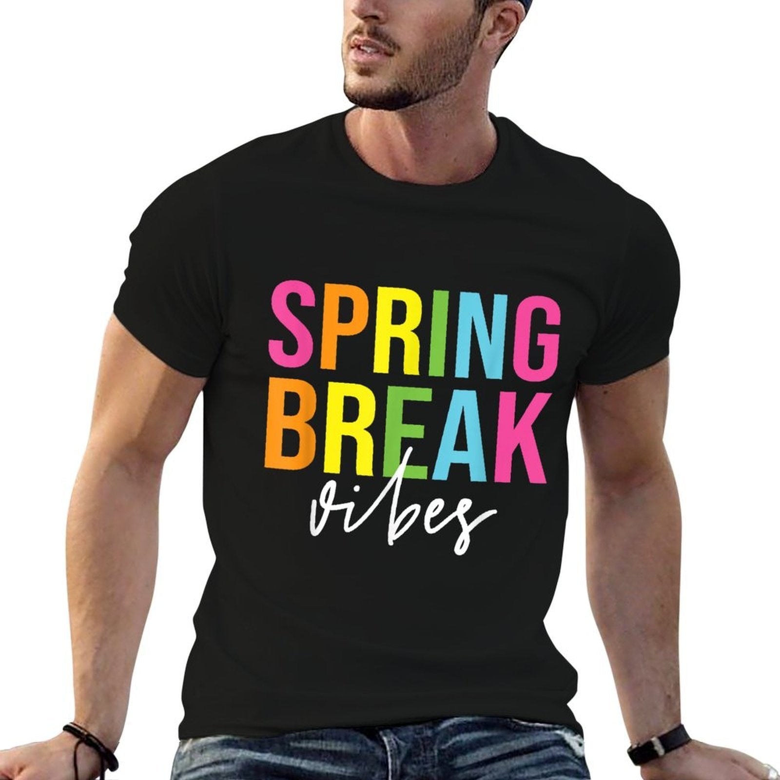Spring Break Vibes Funny Spring Break Teacher  Affordable Price T-Shirt