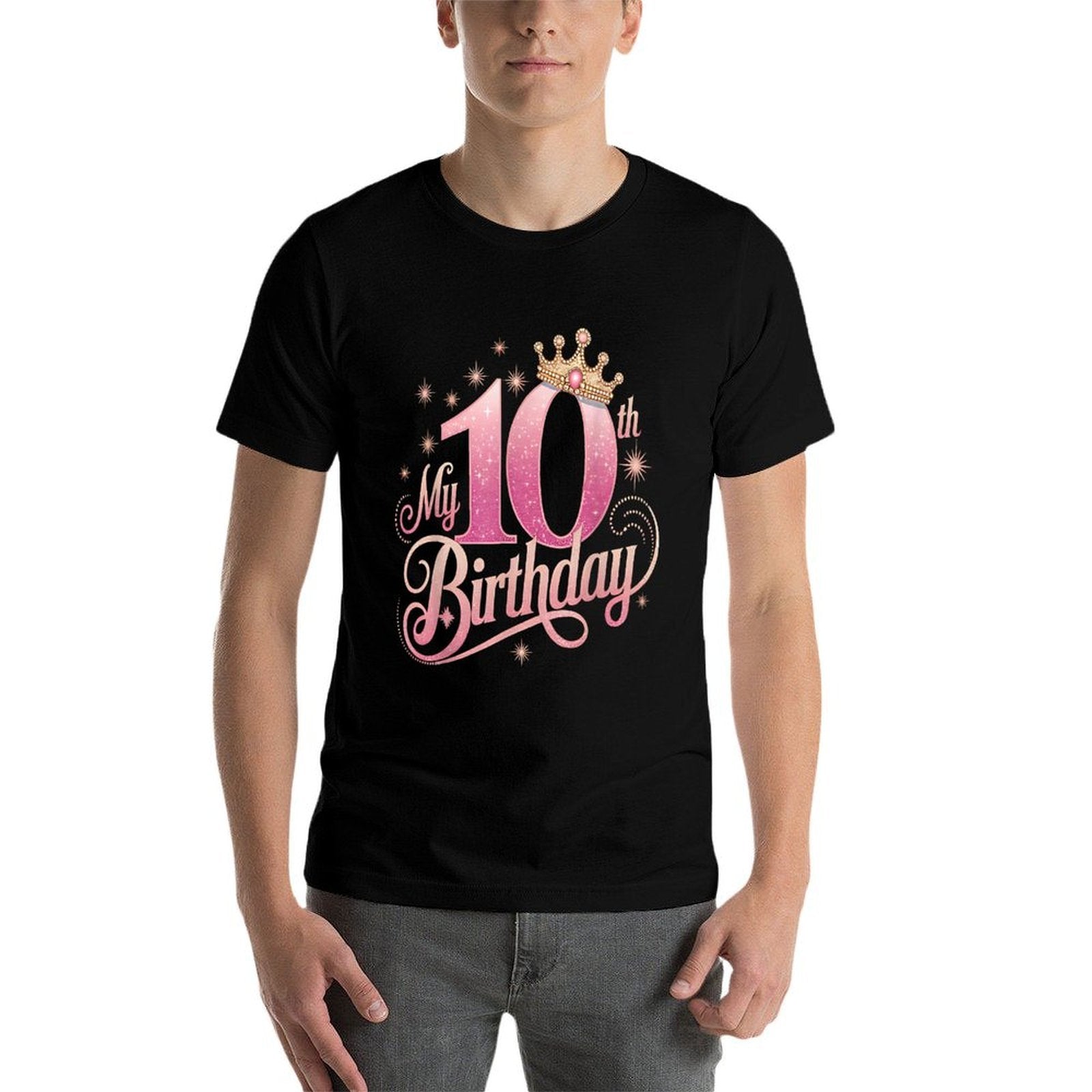 Girls 10th Birthday Shirt for Girls 10 Year Old Birthday  Tagless Design T-Shirt