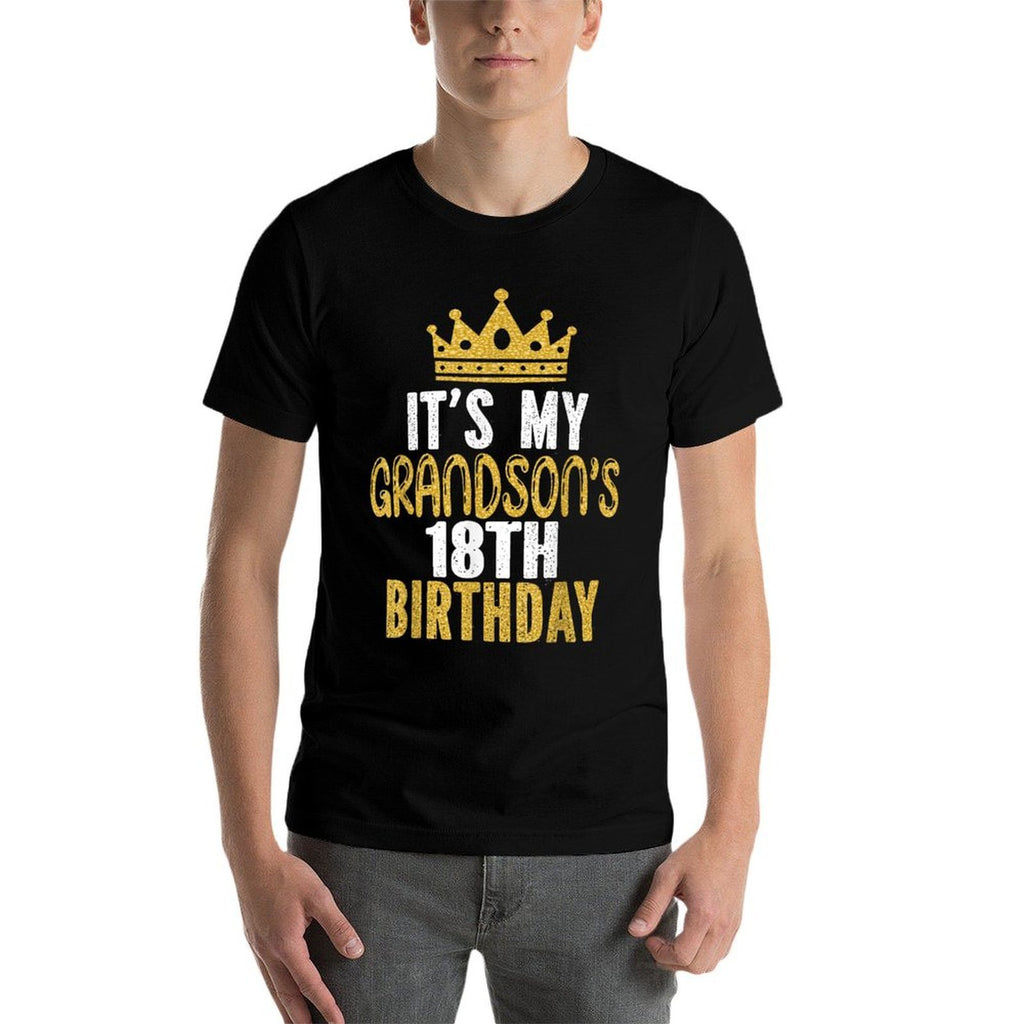 It's My Grandson's 18th Birthday 18 Years Old Boy  Tagless Design T-Shirt