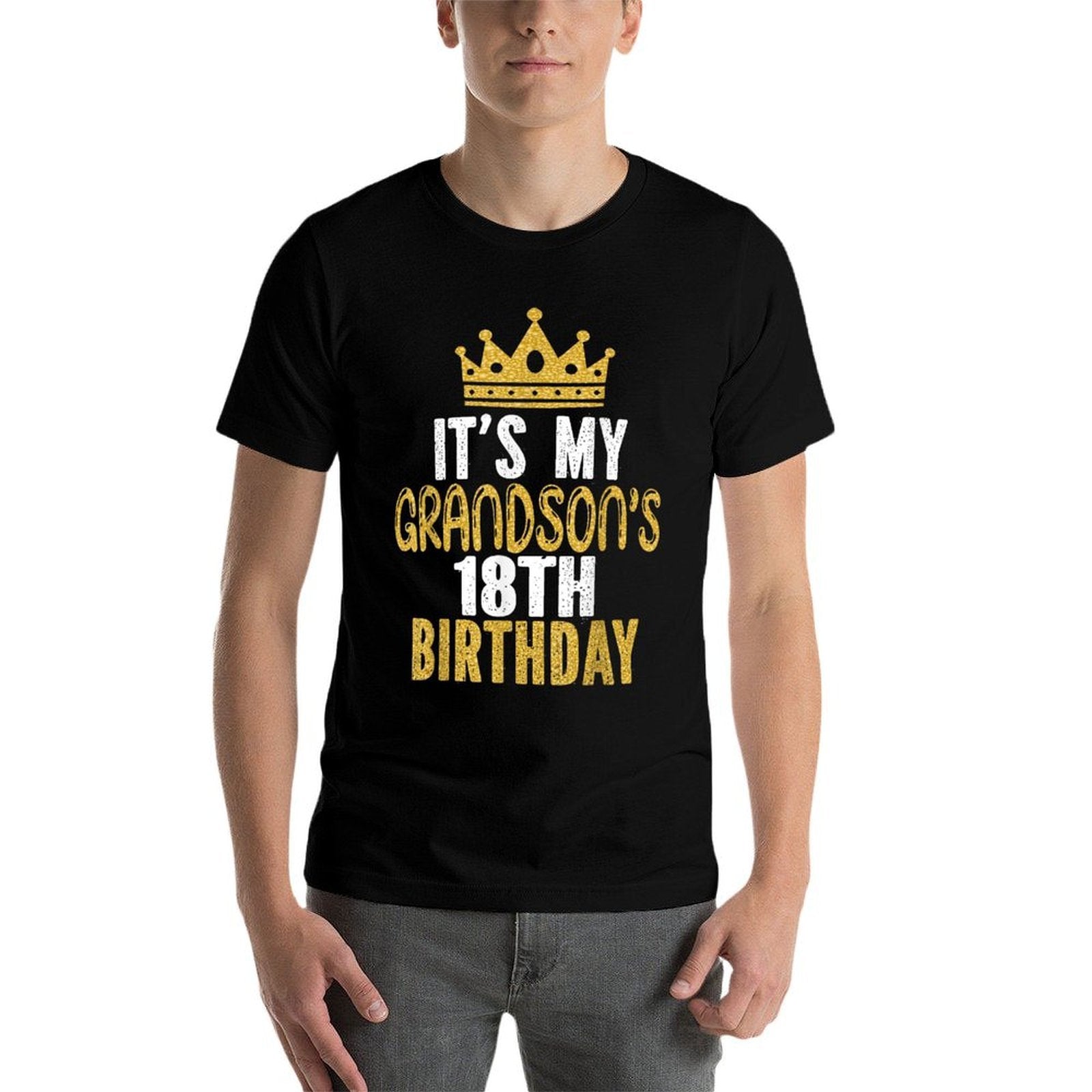 It's My Grandson's 18th Birthday 18 Years Old Boy  Tagless Design T-Shirt