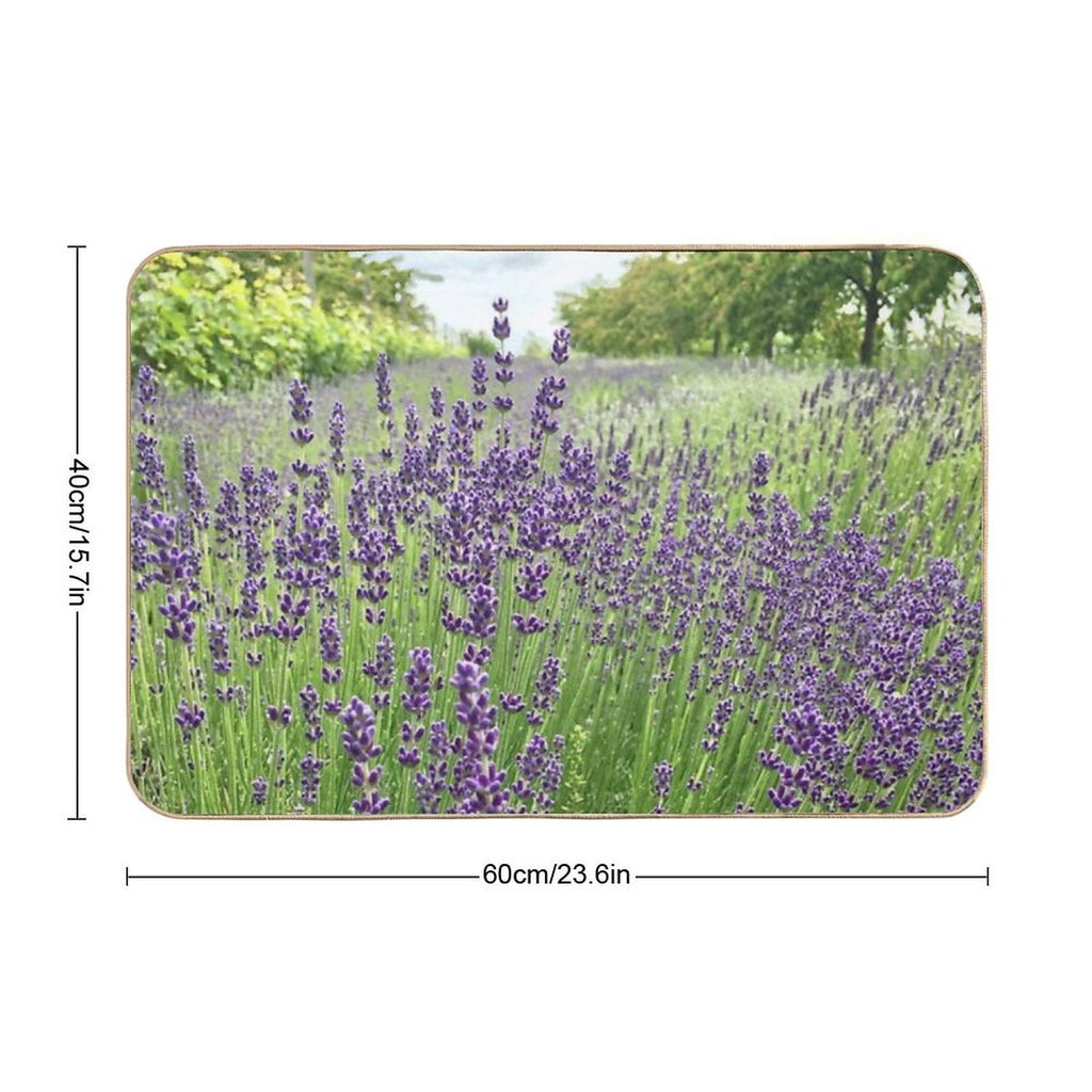 Lovely Lavender Fields  Dirt-Trapping Bath Mat