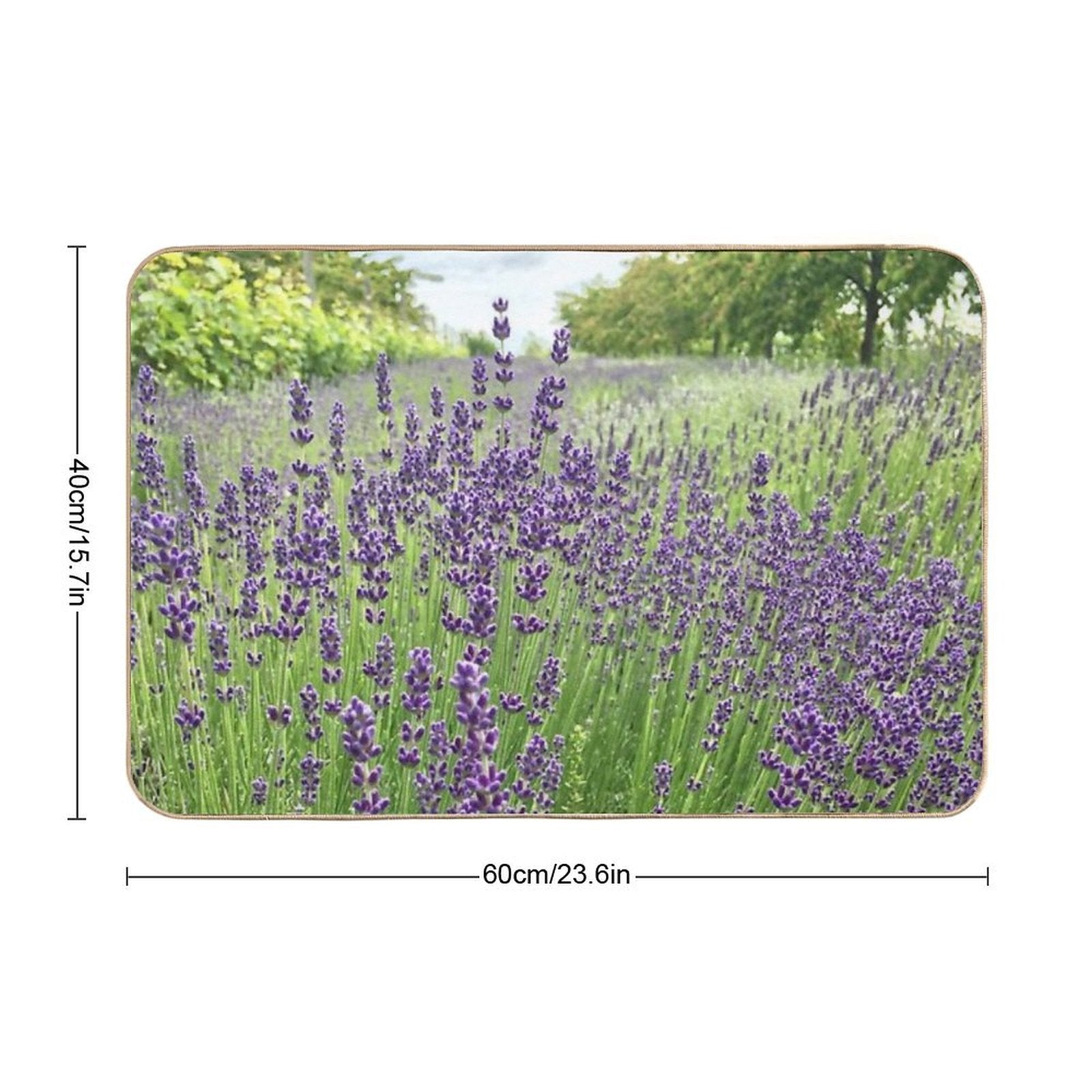 Lovely Lavender Fields  Dirt-Trapping Bath Mat
