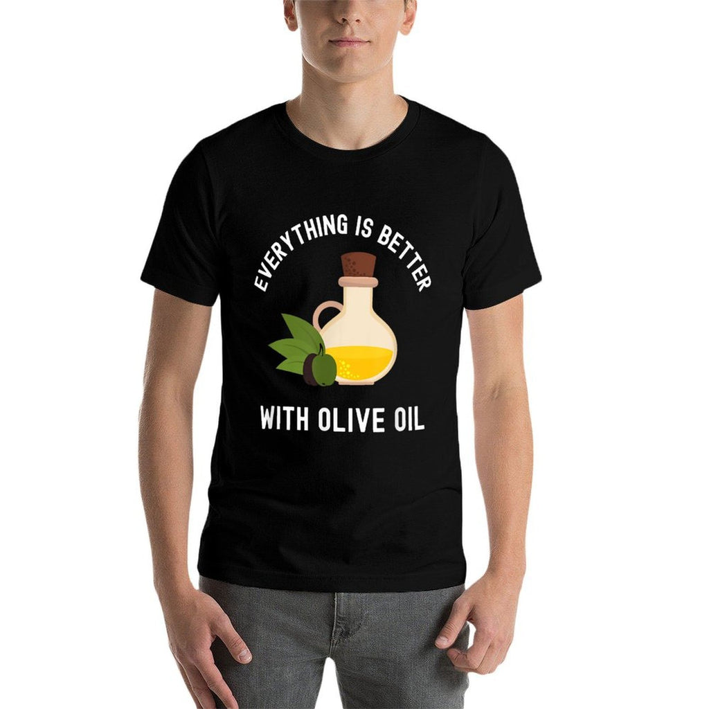 Olive Oil Foodie Chef Cook Cooking Funny Italian Food  Vintage-inspired T-Shirt