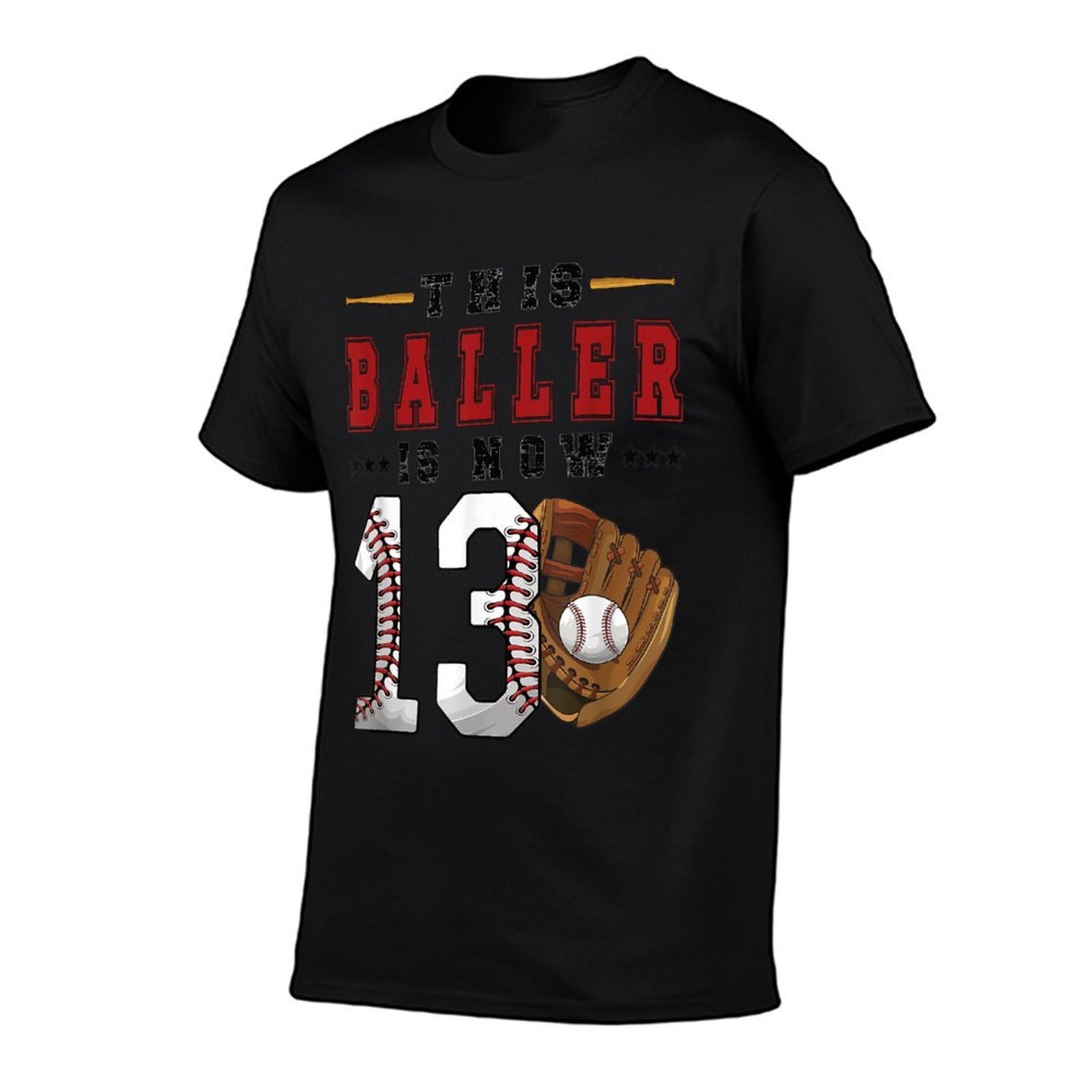 13th Birthday Baseball Boy Thirteen Year Old Baseball Player  Durable T-Shirt