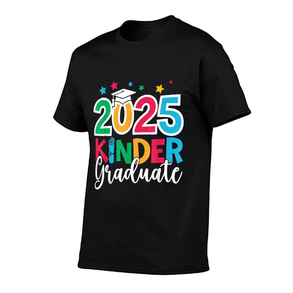 2025 Kinder Graduate Kindergarten Graduation 2025 Boys Girls  Wrinkle-resistant T-Shirt