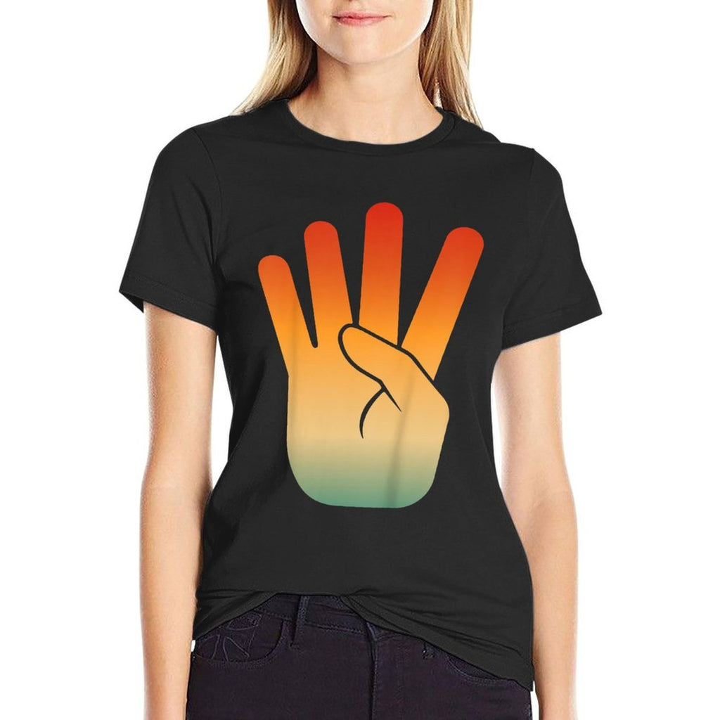 Kids Four 4 Years Old Fingers 4th Fourth Birthday Boys Girls Kids  Moisture-wicking T-Shirt