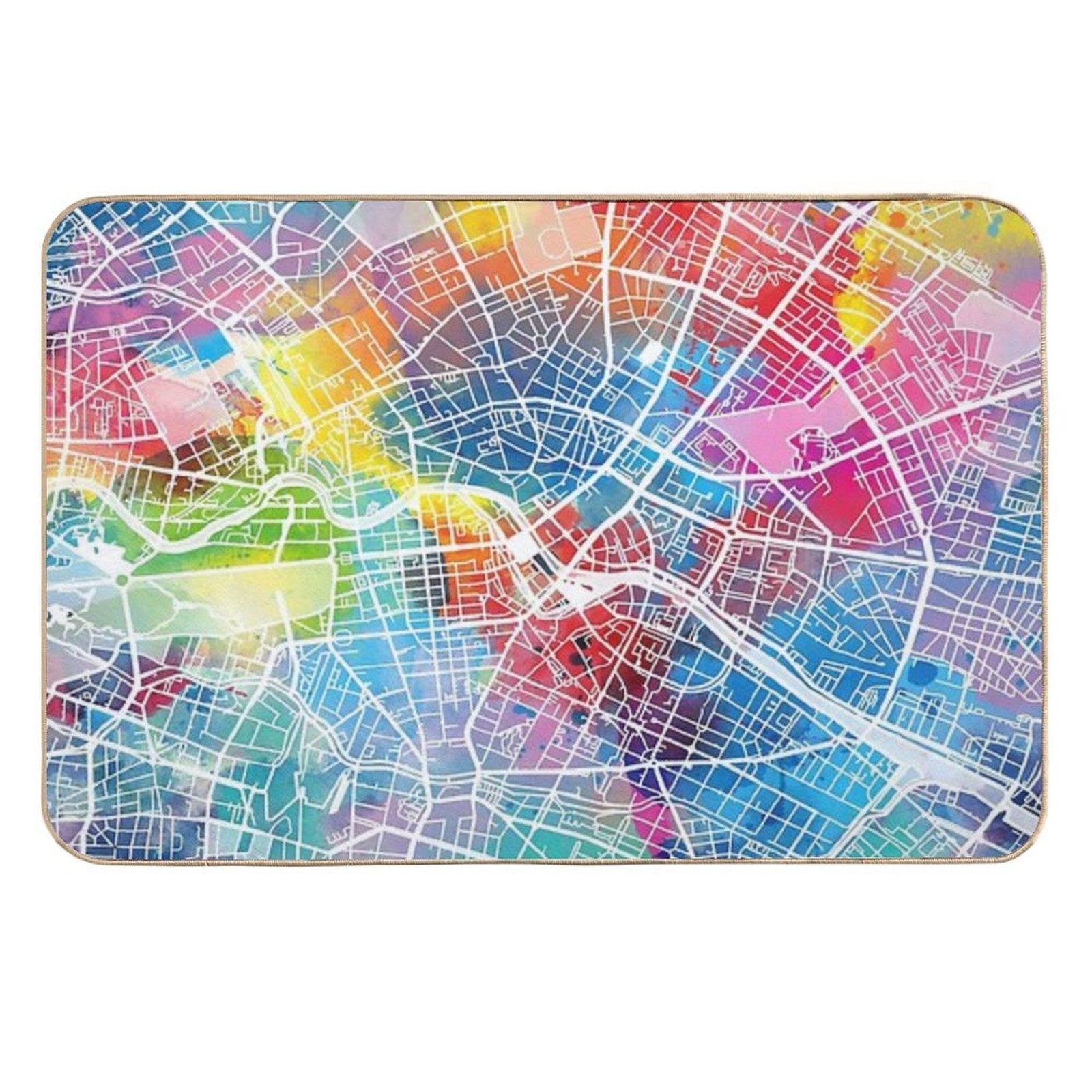 Berlin Map  Eco-Friendly Bath Mat
