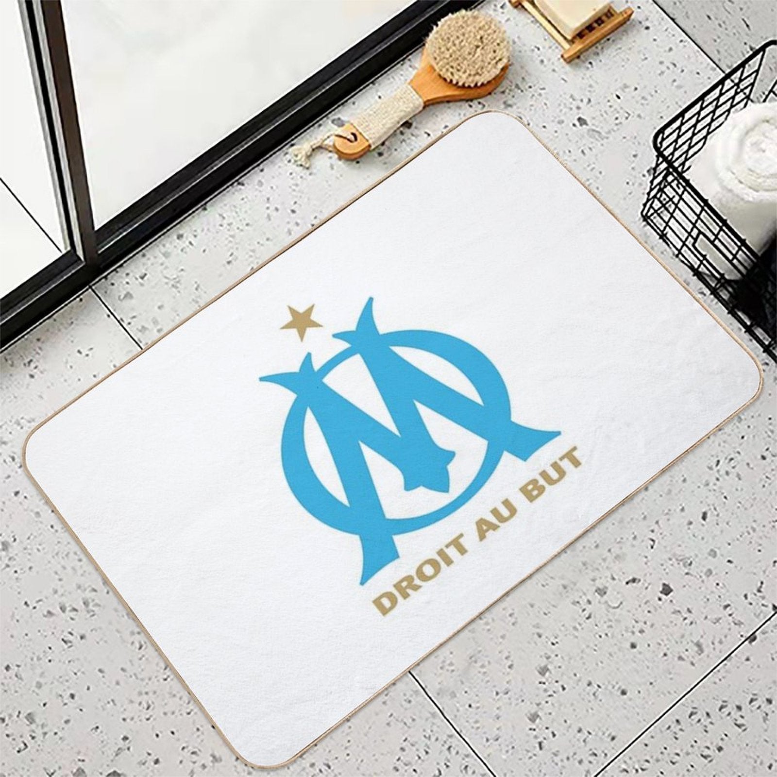OLYPIC OF MARSEILLE.  Stain-Proof Bath Mat